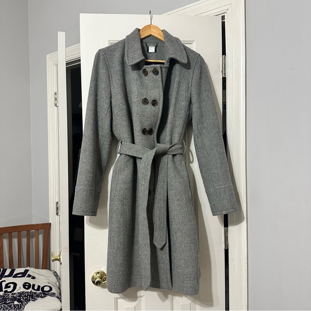 J. Crew Charcoal Gray Women's Wool Blend Coat